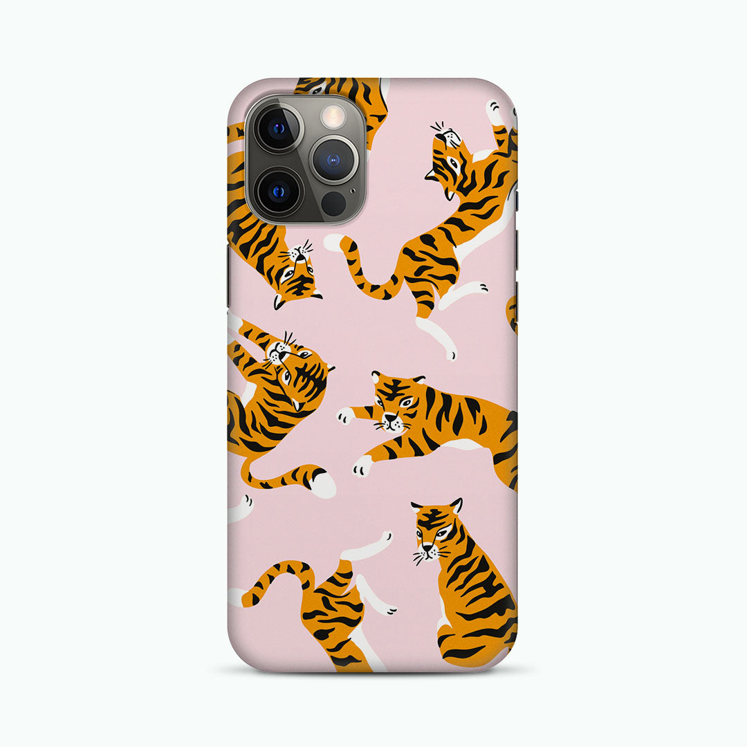 Orange Tiger on Pink TOUGH Phone Case