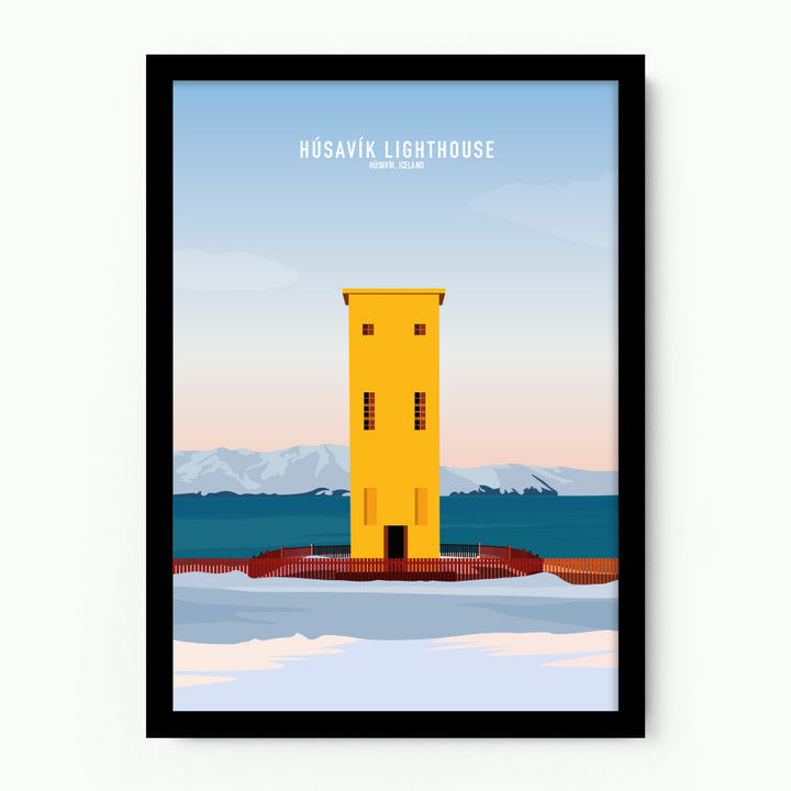 Húsavík Lighthouse Iceland Poster