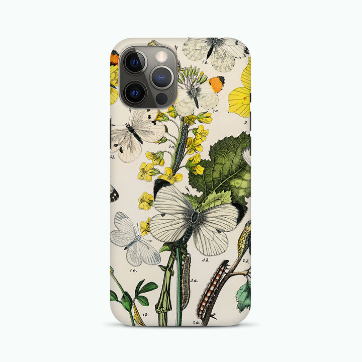 Kaleidoscope of fluttering butterflies and caterpillars Phone Case